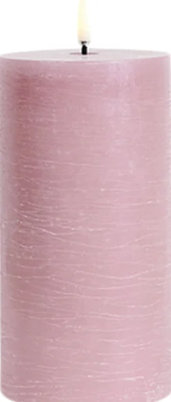 Uyuni Lys & Lysestager>LED pillar candle, Dusty rose