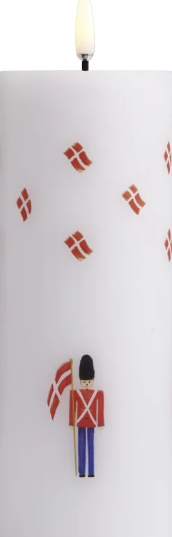 LED pillar celebration candle DK, Smooth, 5,8x15 cm-Uyuni Outlet