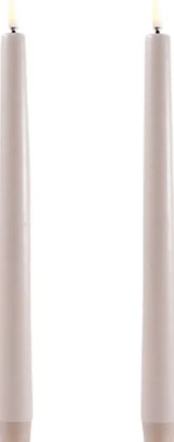 Uyuni Elektriske Julelys>LED taper candle, Beige, Smooth