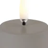 Hot LED tealight 400~ battery incl. , Plain black wax, Smooth, 4x2,1 cm Lys & Lysestager