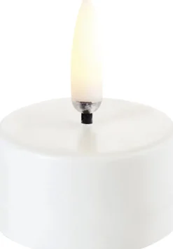 Uyuni Lys & Lysestager|Elektriske Julelys>LED tealight 400~ battery incl., Nordic white wax, Smooth, 4x2,1 cm