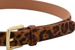New Leopard fur leather belt Dame Bælter
