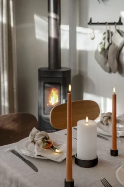 Light Candleholder pillar, Matte black, 9x3 cm-Uyuni Sale