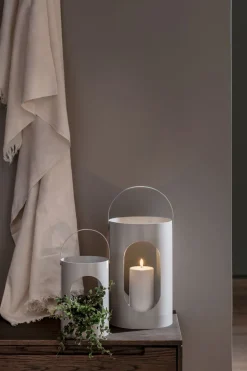 Sale Light house lantern, Medium, Light grey, 16,5x24 cm Lanterner