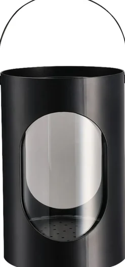 Light house lantern, Medium, Black,16,5x24 cm-Ekta Living Hot
