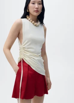 Dame MANGO Shorts>Linen-blend suit bermuda shorts