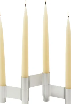 Studio About Adventsstager>LINK, CANDLE HOLDER, POLISHED ALUMINIUM, 11060P