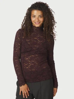 Liza Laceflower Blouse-Neo Noir Outlet