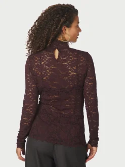 Liza Laceflower Blouse-Neo Noir Outlet