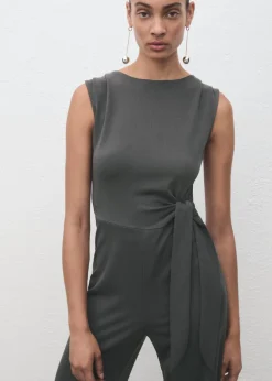 Long jumpsuit with knot Dame Buksedragter