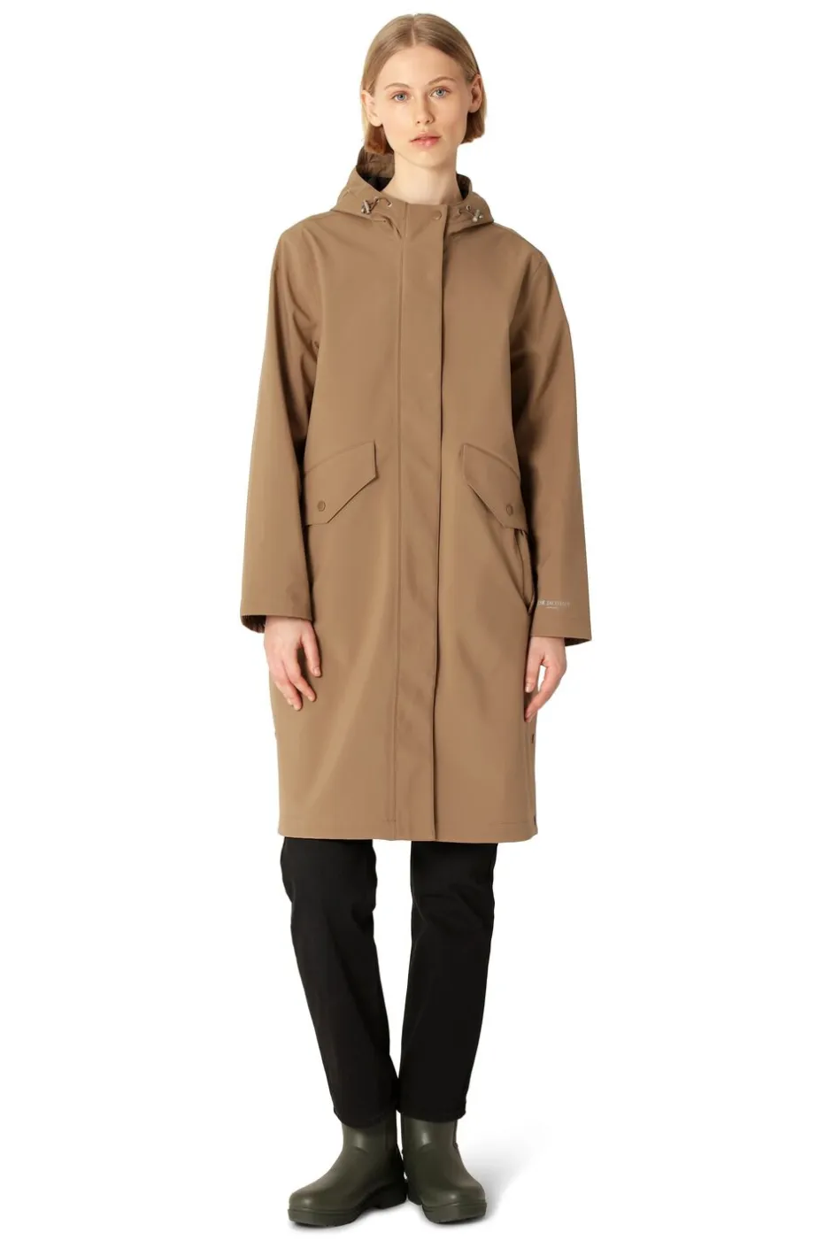 Online Long Softshell Raincoat Dame Regntøj
