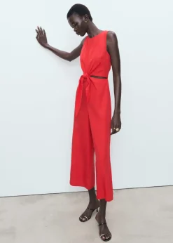 Lyocell jumpsuit with cut-out and k-MANGO Sale