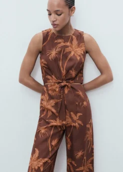 Lyocell jumpsuit with cut-out and k-MANGO Sale