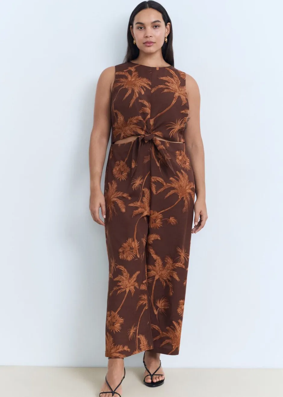 Lyocell jumpsuit with cut-out and k-MANGO Sale