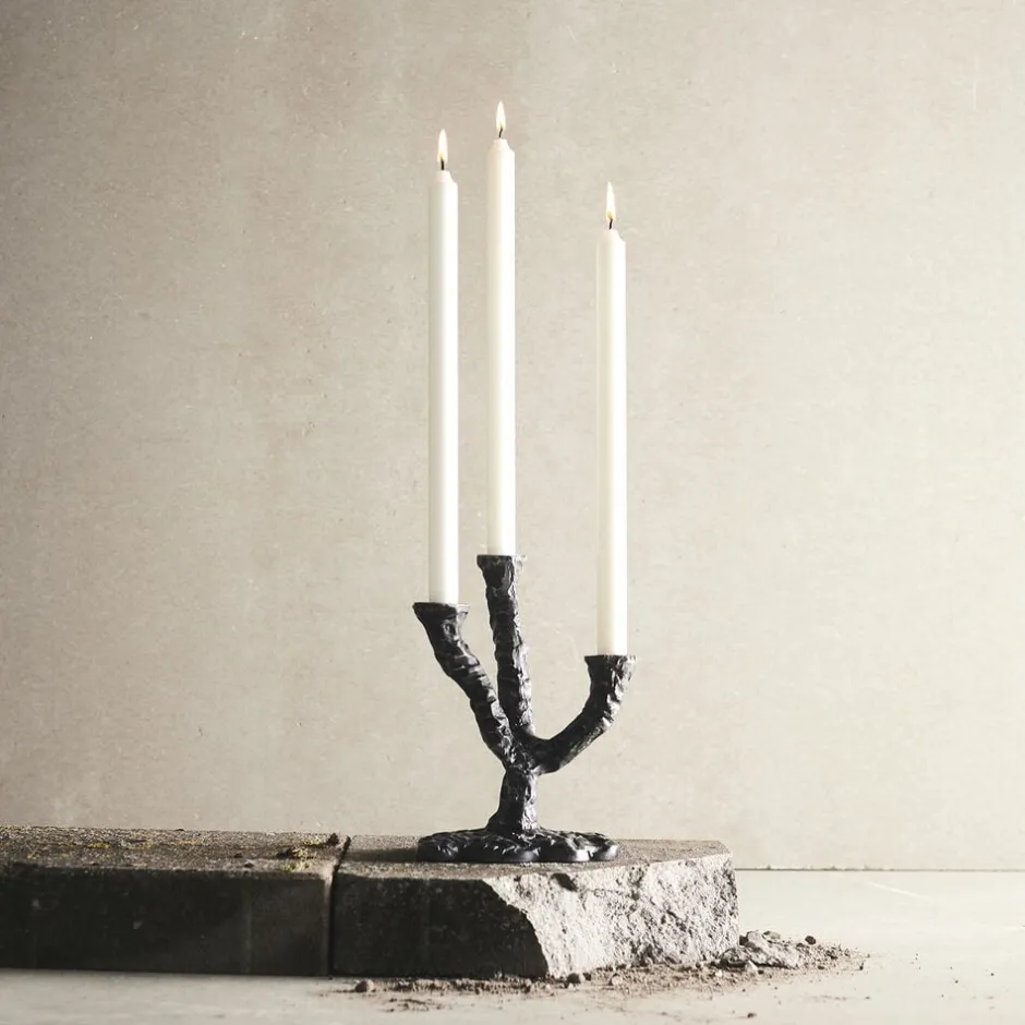 Muubs Lys & Lysestager>Lysestage Ava - Antik Mørk Grå