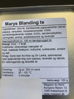 Magasin Mad&Vin Te>Magasin Marys Blanding te 120g