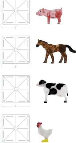 Outlet farm Animals, 25 pcs Børn Konstruktionslegetøj