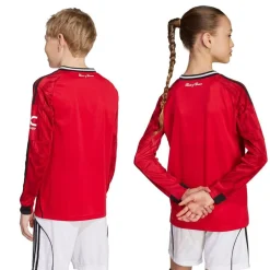 Børn adidas T-Shirts & Toppe>Manchester United 25/26 Hjemmebanetrøje Langærmet