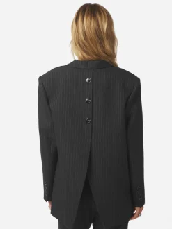 Marielle Button Back Blazer-Neo Noir Clearance