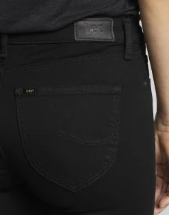 Marion straight black rinse jeans-Lee Discount