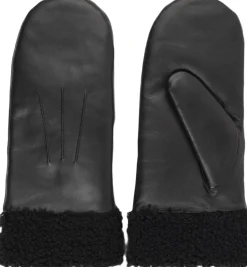 MATERA - FEMININE LEATHER MITTENS W/ CURLY SHEARLING Dame Handsker & Vanter