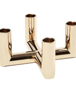 Clearance MATRIX Candle Holder - 4'arm Mini Taper - Brass - 7,5 x 4,5 Lys & Lysestager|Adventsstager