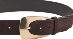 Maxi buckle split suede belt-MANGO Outlet