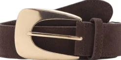Maxi buckle split suede belt-MANGO Outlet
