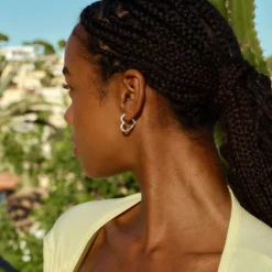 Medium Heart Crush Hoops-Camille Brinch Jewellery Best