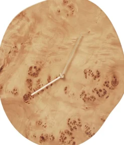 Ferm Living Ure & Vejrstationer>Melt Wall Clock - Natural Burl