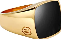 Hot Men's Signet Ring with Onyx Smykker
