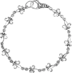 Men's Fleur de Lis Linked Bracelet-Nialaya