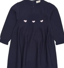 Børn Copenhagen Colors Kjoler>MERINO LS CABLE DRESS W. HEARTS