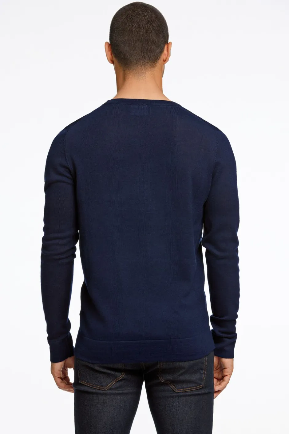 Discount Merino strik med rund hals Strik