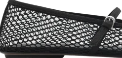 Hot Mesh ballet flats with strap and bu Dame Mary Jane|Ballerinaer