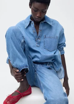 Sale Mesh ballet flats with strap and bu Dame Mary Jane|Ballerinaer