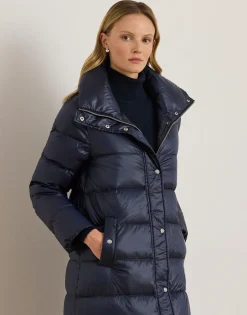 Sale Metallic Funnelneck Down Maxicoat Dame Jakker & Frakker