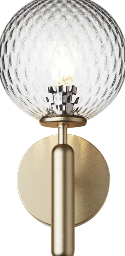 Nuura Væglamper>Miira Wall, brass / optic clear