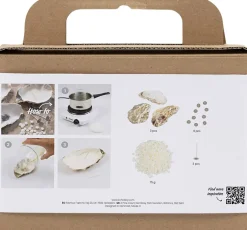 New Mini DIY Kit Lysstøbning , Soyalys i østersskaller Børn Kreativitet