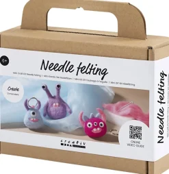 Online Mini DIY Kit Nålefiltning, Monster Børn Kreativitet
