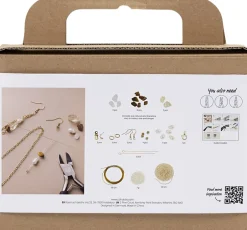 Best Mini DIY Kit Smykker, Krystalhalskæde og -øreringe Børn Kreativitet