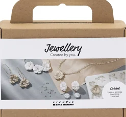 Børn Creativ Company Kreativitet>Mini DIY Kit Smykker, Øreringe, armbånd og halskæde med blom