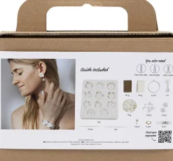 Børn Creativ Company Kreativitet>Mini DIY Kit Smykker, Øreringe, armbånd og halskæde med blom