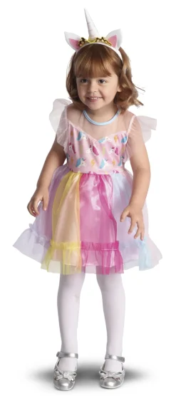 Hot Mini enhjørning Kjole og hårbøjle str. 104 Børn Rolleleg & Musik