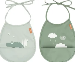 Mini hagesmæk m/lomme 2 stk. Croco Grøn-Done by Deer Online