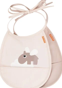 Børn Done by Deer Hagesmække>Mini hagesmæk m/lomme 2 stk. Happy clouds