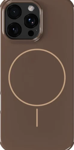 New Mono Case Magsafe iPhone 16 Pro Max Chocolate/Beige Dame Tech Covers
