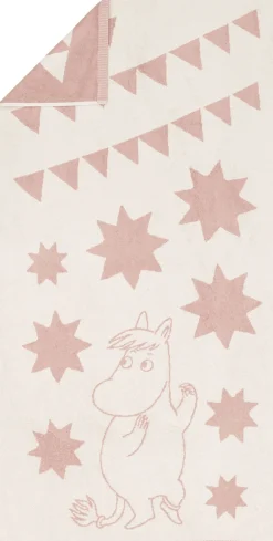 badehåndklæde 70x140, Stjerner pink-Moomin Arabia