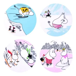 bordskånere sæt 4stk Vinterbadning-Moomin Arabia