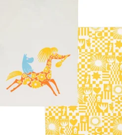 50x70cm viskestykkesæt Fest gul GOTS Tekstiler Til Køkkenet